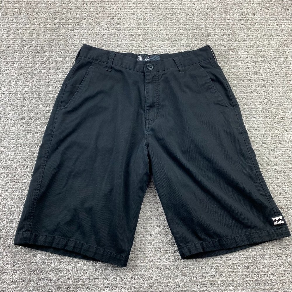 Billabong Chino Shorts Men 31 Black Short Pants Casual Outdoor Golf Poly Cotton